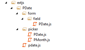 Extjs 5 PDateField and PDatePicker